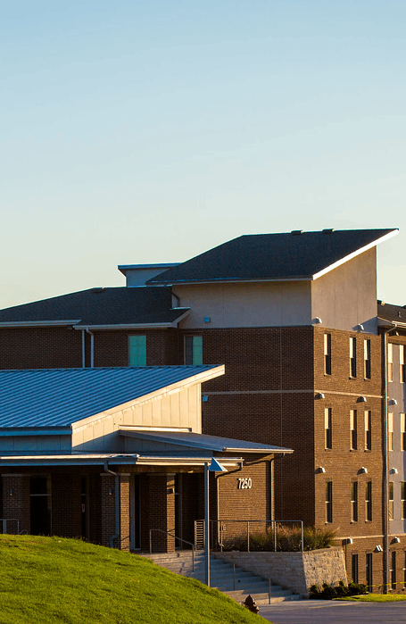 side view of wisdom hall